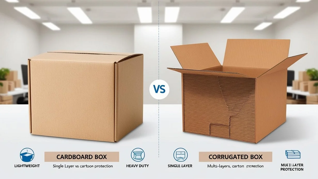 Cardboard vs Corrugated Cartons Boxes